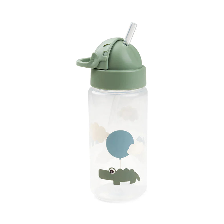 Done by Deer Drinking Cup with Straw | Happy Clouds Green