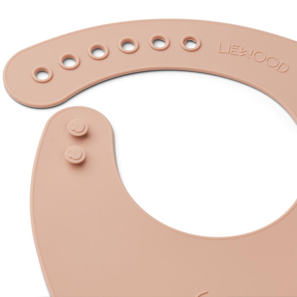 Liewood Tilda Silicone Bib 2 Pack | Cat Apple Red / Tuscany Rose Mix