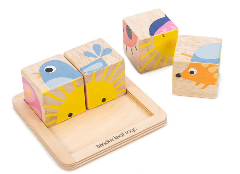 Tender Leaf Toys - Wooden Baby Puzzle Blocks