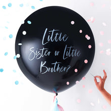 Ginger Ray Gender Reveal Balloon Kit | Little Brother or Little Sister