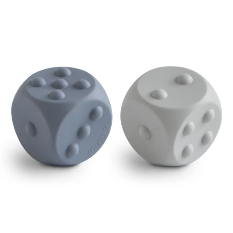 Mushie Teether Toy dice press toy | Tradewinds /Stones