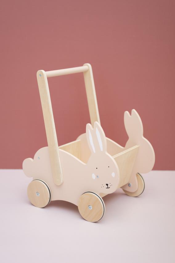Trixie wooden push cart | Mrs. Rabbit