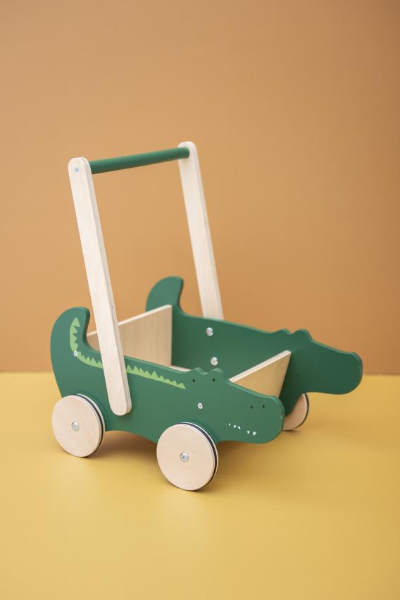 Trixie wooden push cart | Mr. Crocodile