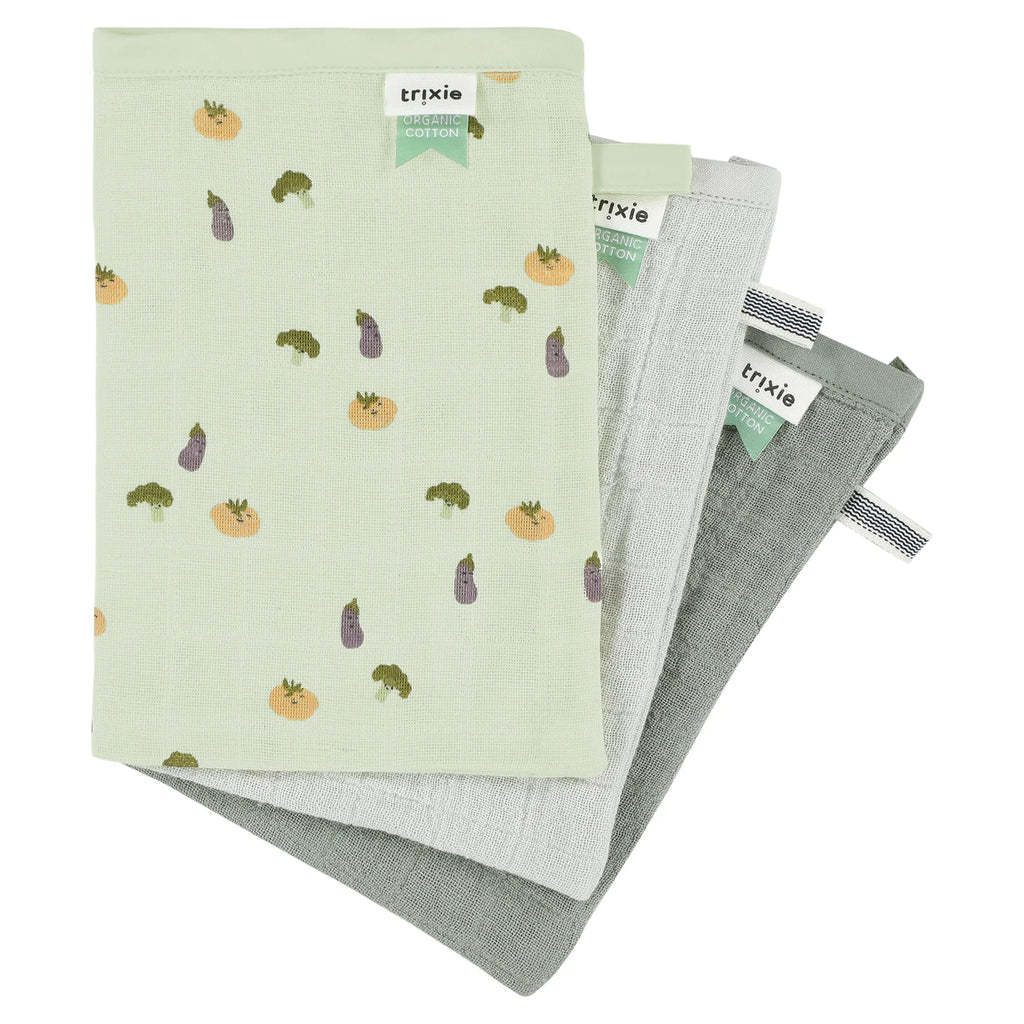 Trixie set 2PCS Hydrophilic washcloths | Friendly Vegetables