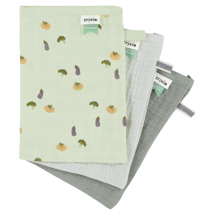 Trixie set 2PCS Hydrophilic washcloths | Friendly Vegetables