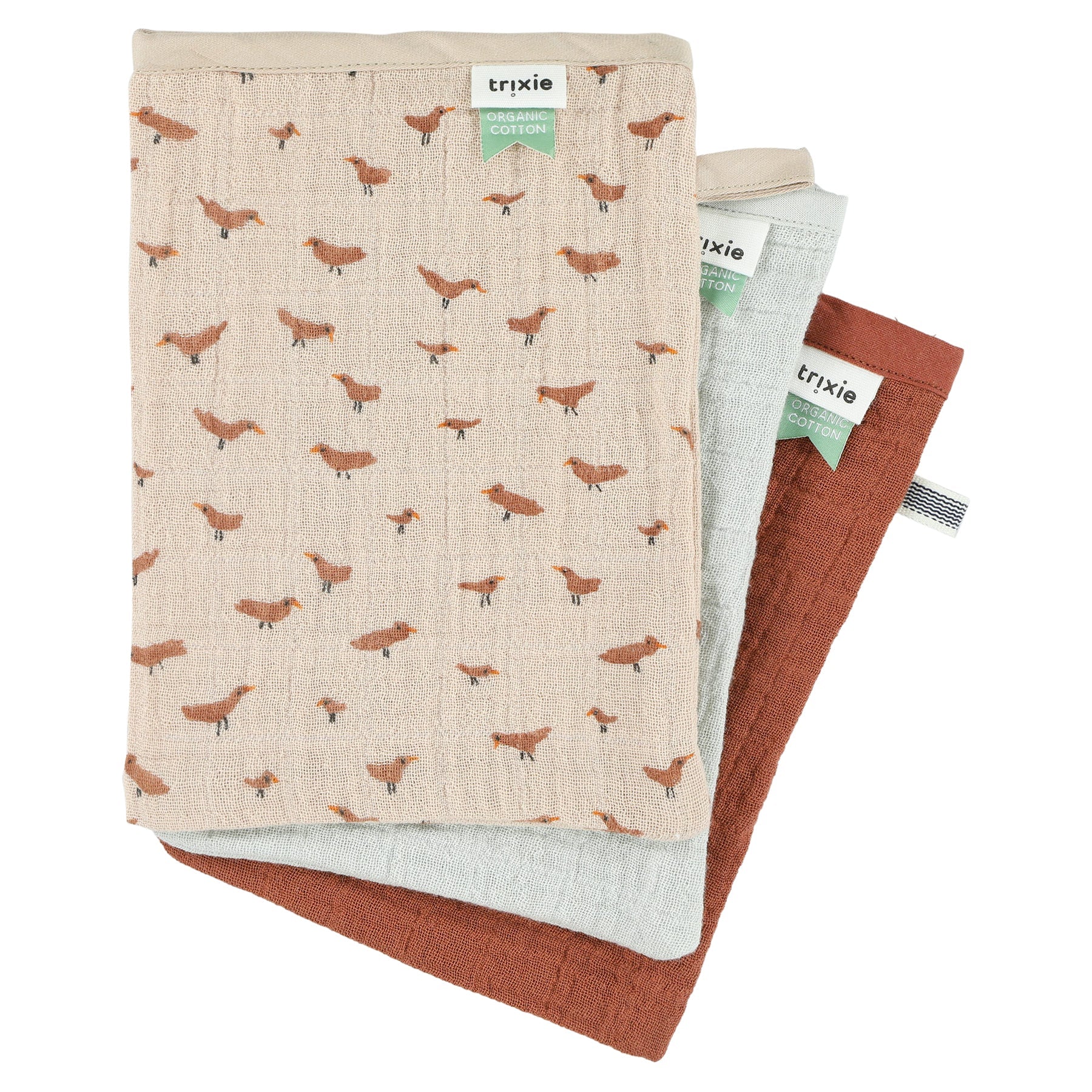 Trixie set 3 Hydrophilic washcloths | Babbling Birds