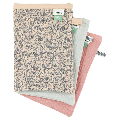 Trixie set 3 Hydrophilic washcloths | Lovely Leaves