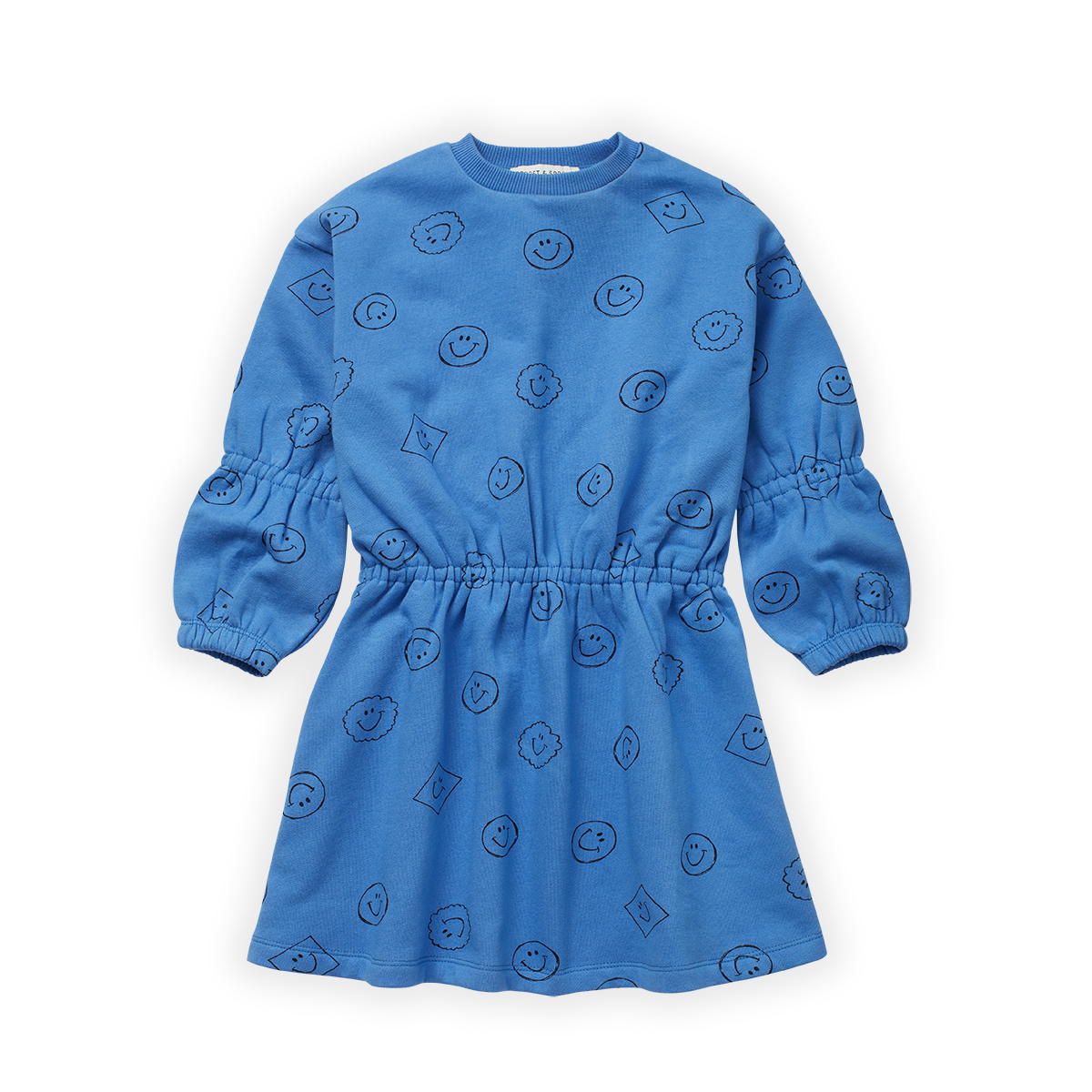 Sproet & Sprout Balloon Dress | Smiley Molecule Blue *