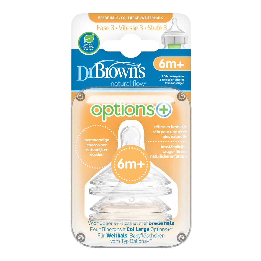 Dr. Brown's options+ phase 3 wide neck bottle bottle teat 6m+