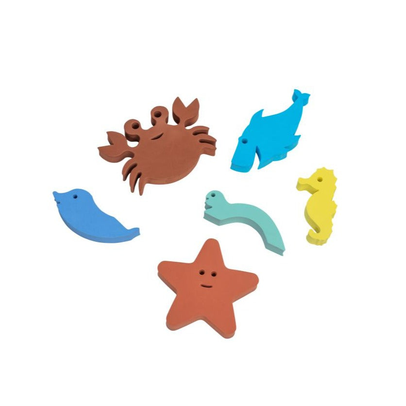 Moes play set 6 foam bath toys waterfun