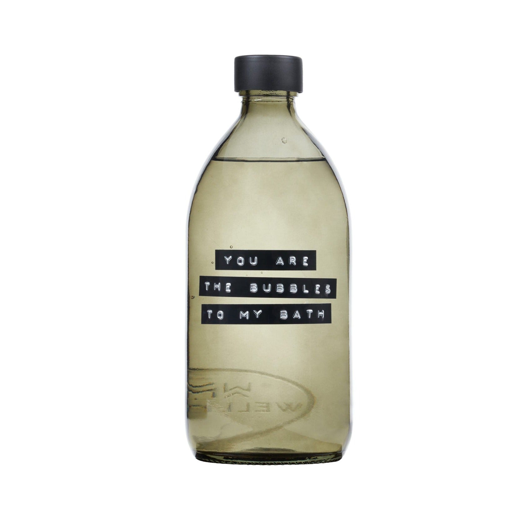 Wellmark Bath soap 500ml Black cap green | You are the bubbles to my bath