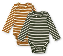 Liewood Yanni Body Longsleeve 2-pack | Stripe Hunter Green Multi Mix