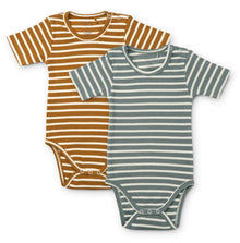 Liewood Yanni Body Shortsleeve 2-Pack | Stripe Blue Fog Multi Mix