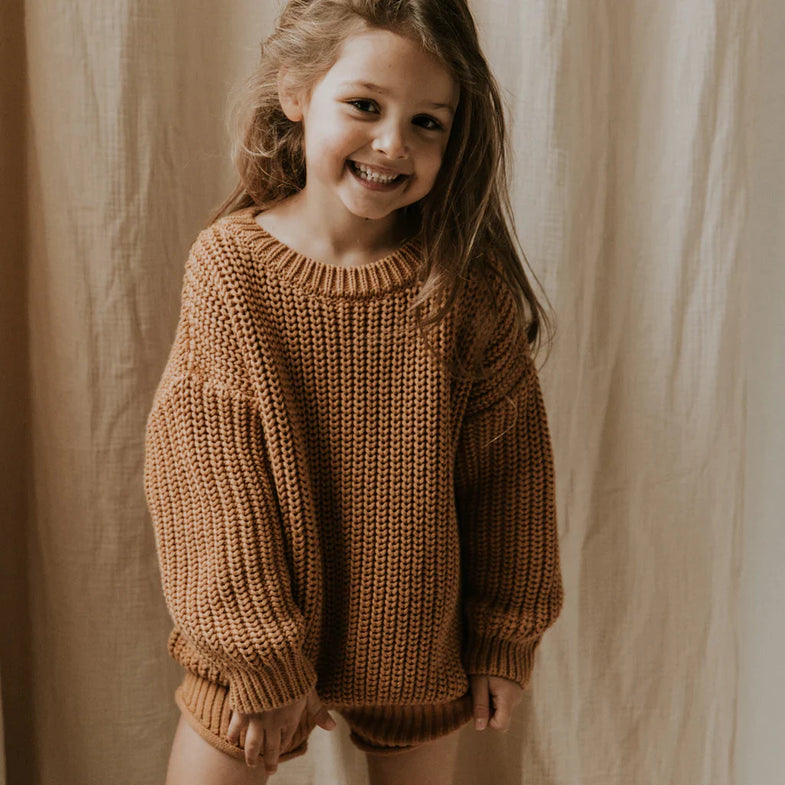 Yuki Chunky Knit Sweater | Biscuit