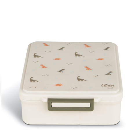 Citron lunch box with Thermal Food Jar | White Dino