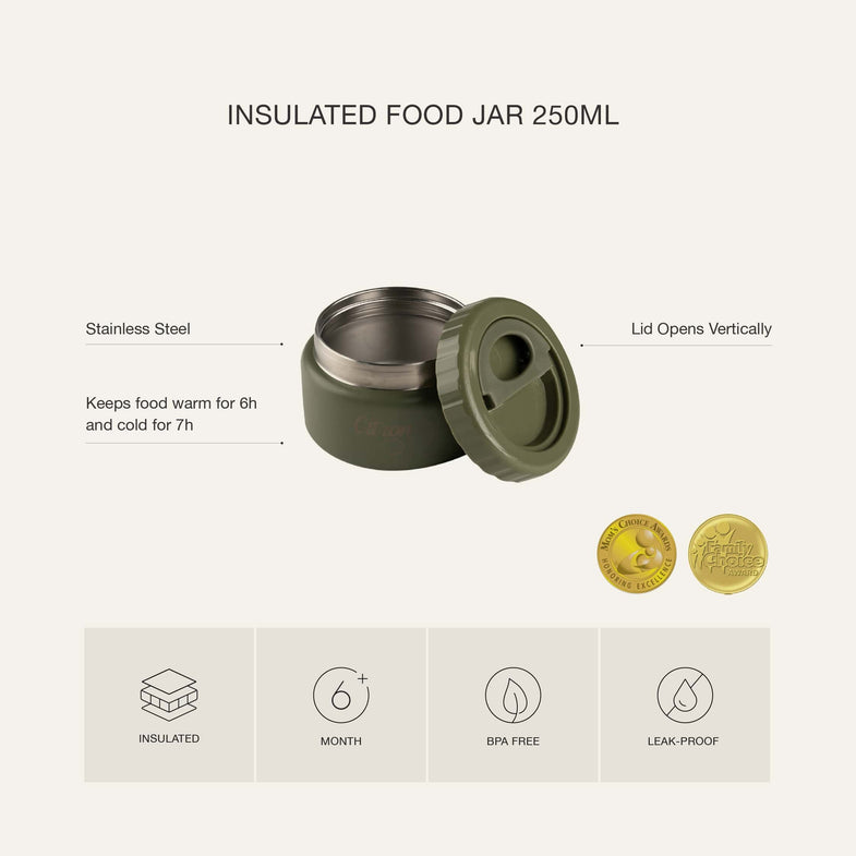 Citron Food Jar Stainless Steel 250ml | Caramel