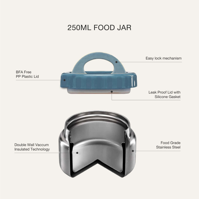 Citron Food Jar Stainless Steel 250ml | Green
