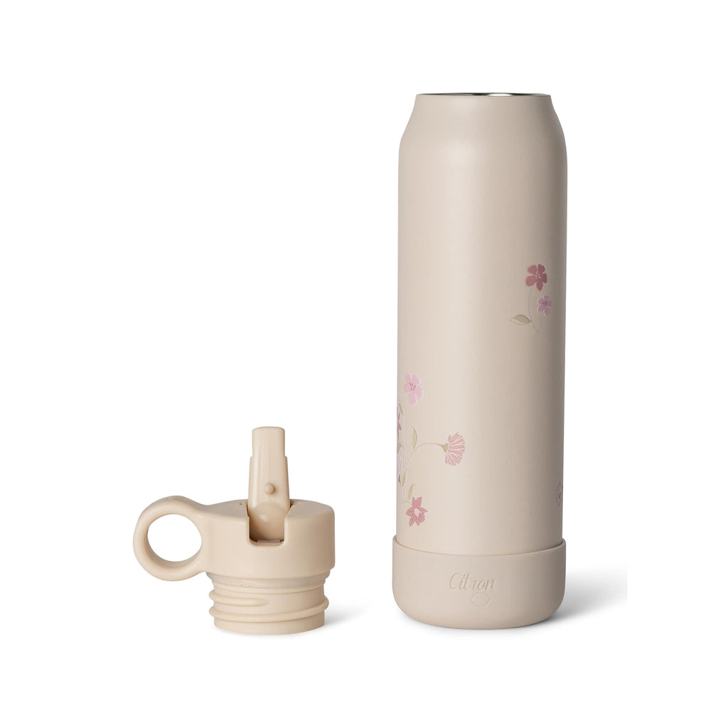 Citron Thermal drinking bottle 350ml | Flowers