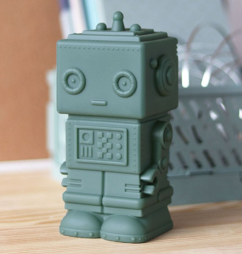 A Little Lovely Company Money Box Robot I Dark Sage