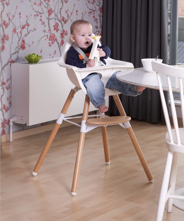 Childwood EVOLU2 extra set poten naturel + voetsteun - DE GELE FLAMINGO - 3