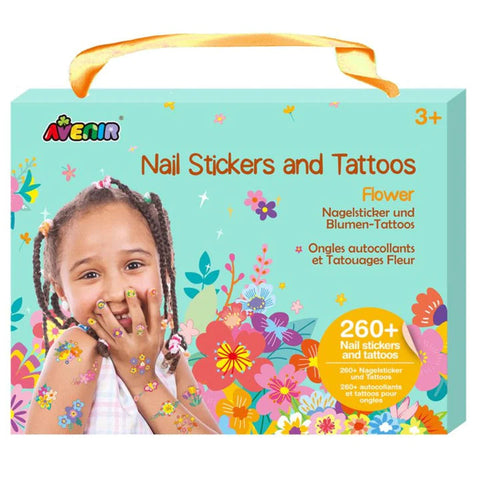 Avenir set nail stickers + tattoos | Flower