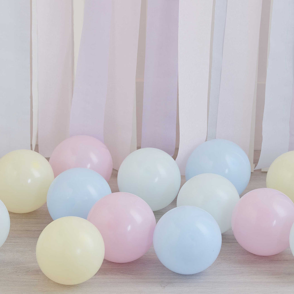 Ginger ray set 40 balloons Ecological | Nude & White Mosaic Mix