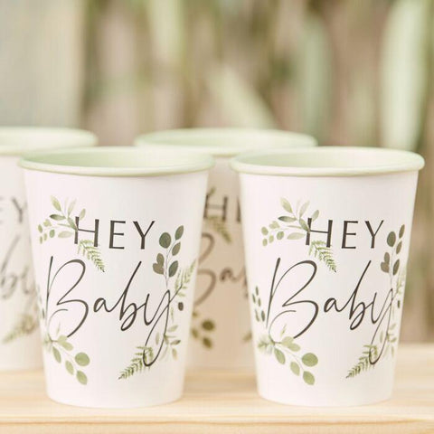 Set 8 Cardboard cups Botanical Hey Baby