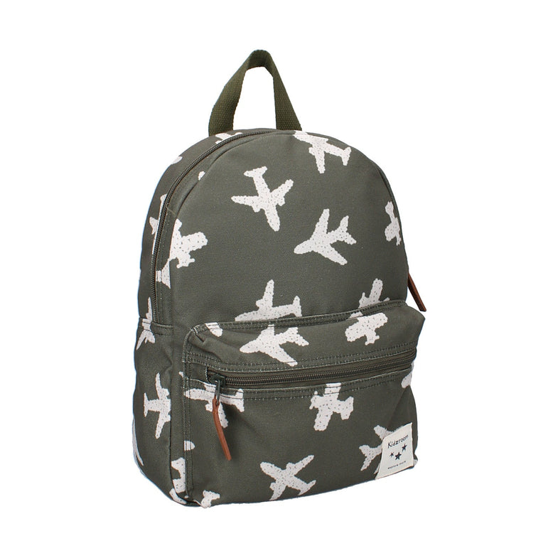 Kidzroom Toddler Backpack 31x23x8cm Army Planes