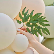 Ginger Ray botanical balloons bow 70 balloons | White, taupe and olive