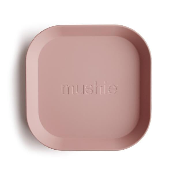 Mushie Set 2 Plates Square | Blush