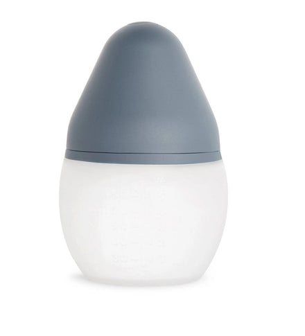 Elhée Silicone Baby Bottle 150 ml | Blue Grey