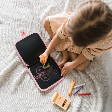 Jaq Jaq Bird Doodle Krijtbord Herbruikbaar Boekje | Vliegtuig