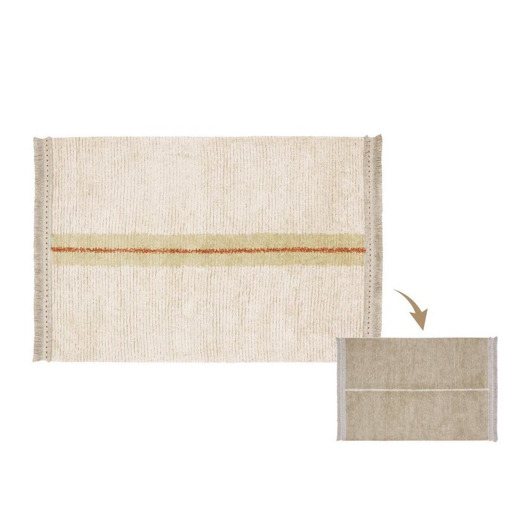 Lorena Canals Machine washable Reversible Carpet 170x240cm | Duetto Sage