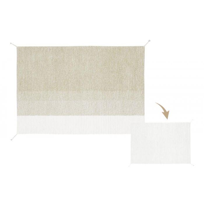 Lorena Canals Machine washable Reversible Carpet 140x200cm | Gelato Green