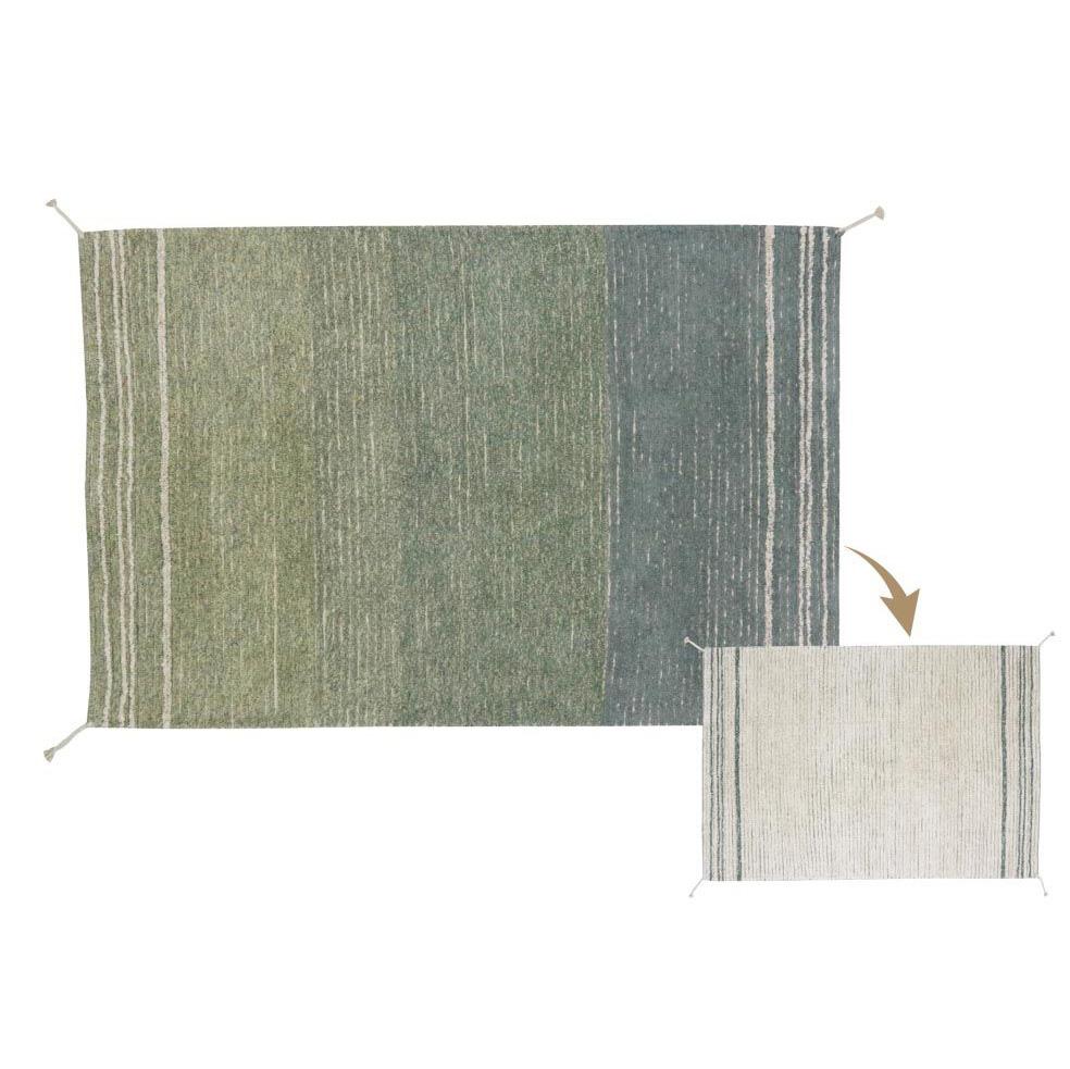 Lorena Canals Machine washable Reversible Carpet 170x240cm | Twin Vintage Blue