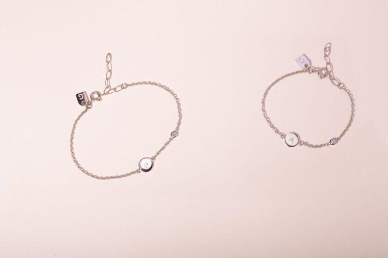 Galore Personalized Bracelet Circle & Diamond | Silver Women