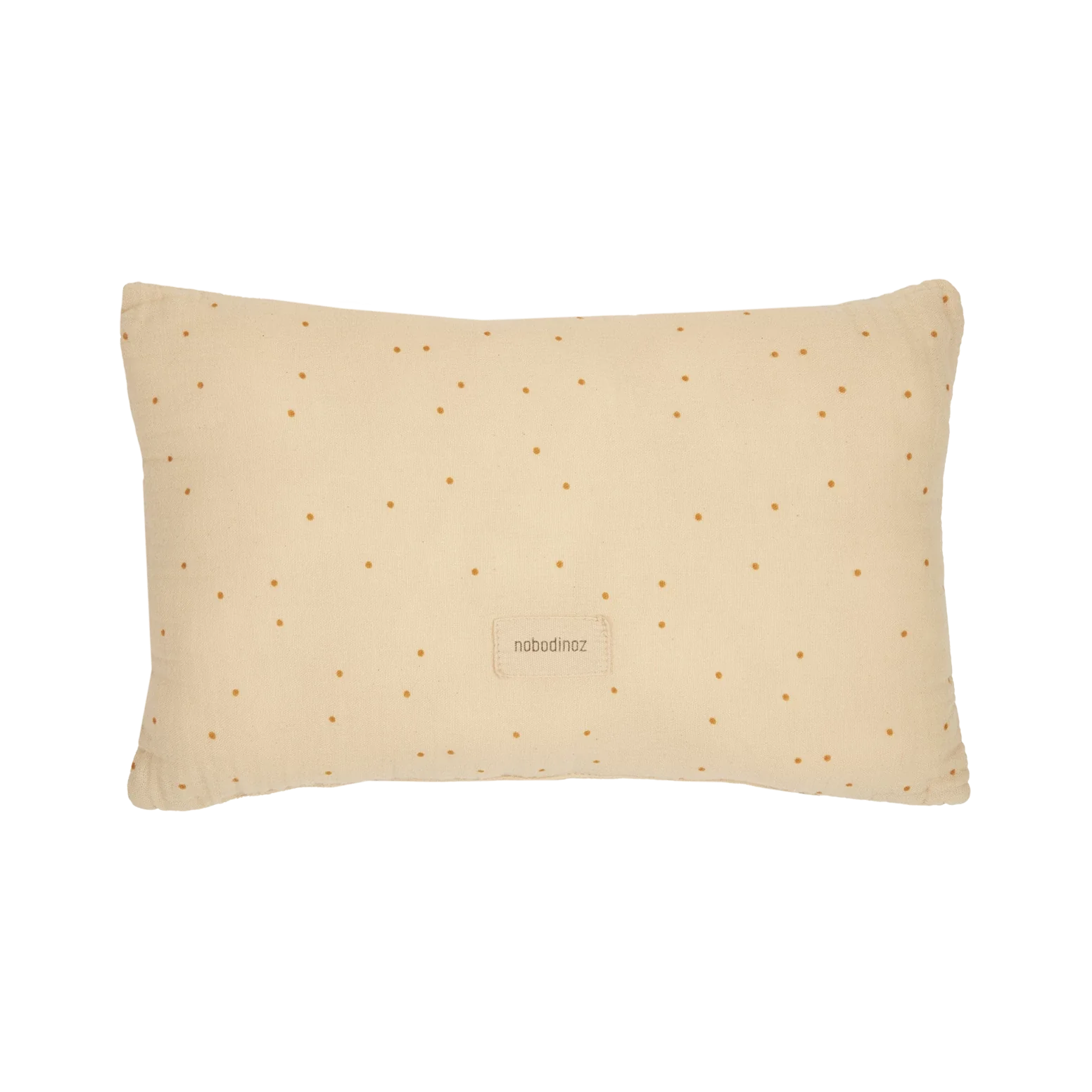 Nobodinoz Wabi Sabi Rectangular Muslin Cushion | Dots Ginger