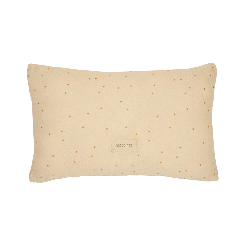 Nobodinoz Wabi Sabi Rectangular Muslin Cushion | Dots Ginger