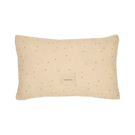 Nobodinoz Wabi Sabi Rectangular Muslin Cushion | Dots Ginger