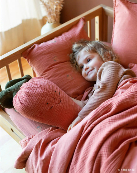 Nobodinoz Blanket 100x65cm Wabi-Sabi Muslin Blanket | Rosewood