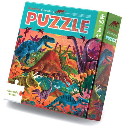 Crocodile Creek Puzzle 60 Pieces - Dazzling Dino