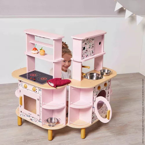 Janod wooden play kitchen Twist De Gele Flamingo EN