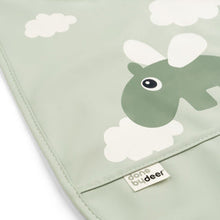 Done by Deer Bib with Velcro | Happy Clouds Green