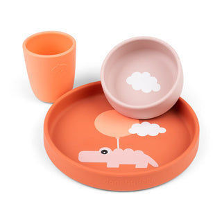 Done by Deer Silicone Dining Set | Happy Clouds Papaye