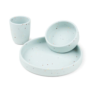 Done by Deer Silicone Dining Set | Confetti blue