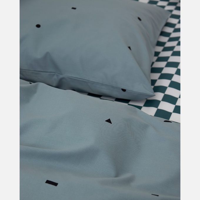 Studio Ditte Duvet cover 140x220cm | Blocks on Stone Blue