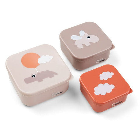 Done by Deer Set 3 Snack Boxes Happy Clouds Powder