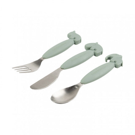 Done by Deer Easy Grip Cutlery Set | Deer Friends Green