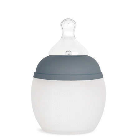 Elhée Silicone Baby Bottle 150 ml | Blue Grey