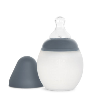 Elhée Silicone Baby Bottle 150 ml | Blue Grey